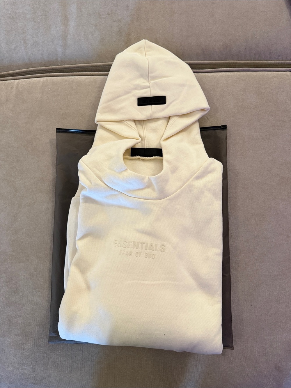 Essentials Cream/Tan Crewneck Hoodie
